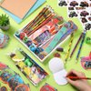 Cholemy 168 Pcs Monster Truck Party Favors Truck Party Supplies Monster Truck Stationery Set Notebook Sticker Stamper Eraser Ruler Pencil Bag for Truck Baby Shower Birthday Party Gift Classroom Prize