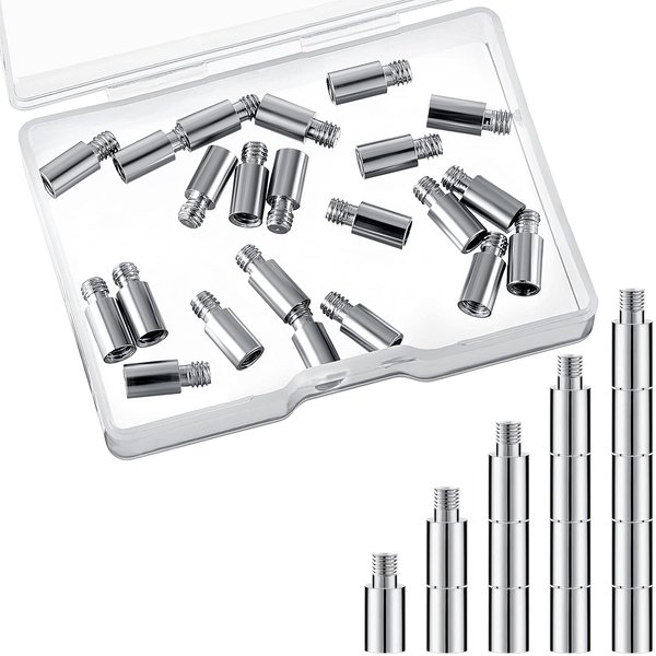 Hotop 20 Pieces Album-Scrapbook Extension Posts Extension Screws Album Extension Post Replacements for Post-Bound Refillable Photo Album Compatible with Pioneer Photo Albums (12 mm 0.47 Inch)