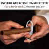 PrimeZone Humidor Travel Cigar Case - Portable Cigar Box with Humidifier & Cigar Cutter, Humidor for 4-5 Cigars, Gift for Cigar Aficionado, Waterproof Crushproof, Airtight