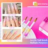 3PCS Acrylic Nail Brush Set, 8/12/14. Kolinsky Nail Art Brushes for Acrylic Application, Sturdy Handle Oval Shaped Acrylic Powder Nail Design Tools for Professional Manicure DIY Home