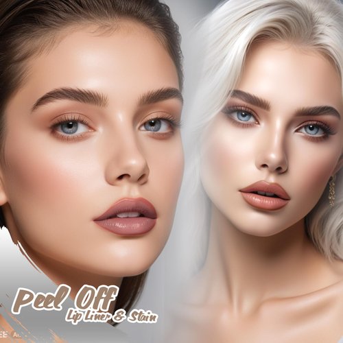 DAGEDA 4 Colors Peel Off Lip Liner, Peel Off Lip Stain Set Tattoo Lip Liner with Tweezer,Waterproof, Long Lasting Lip Stain, Highly Pigmented Matte Finish Lip Tint Stain