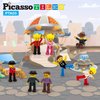 PicassoTiles Magnetic Figures 8 Piece Character Action Figure Toddler Toy Set Magnet Expansion Variety Pack Play People Add-ons STEM Learning Kit Pretend Playset for Construction Building Block PTA03