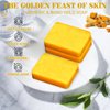 3 PCS Turmeric Soap Bar for Face & Body, All Natural Turmeric Soap with 24k Nano Gold, Handmade Tumeric Soap Bar, 24k Gold Soap Bar and Turmeric Face Soap, Smooth Skin and Moisturizing, 3.53oz X 3