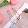 2pcs French Pearl Hair Pin, 11x2.7cm/4.33x1.06inch Metal French U Hair Pins French Twist Hair Pin Hair Sticks Gold Silver Hair Clip Hair Accessories for Women (Type1)
