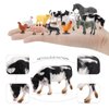 GAICOM Farm Animal Model Playsets 12 PCS Mini Poultry Chicken Duck Geese Action Figure Toys for Boys Girls Kids