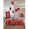 Red One Number Balloons 40 Inch First Birthday Decorations for Boy, Big Mylar Foil Helium Balloon for Super Mario Birthday Party Supplies, Roblox Birthday Decorations