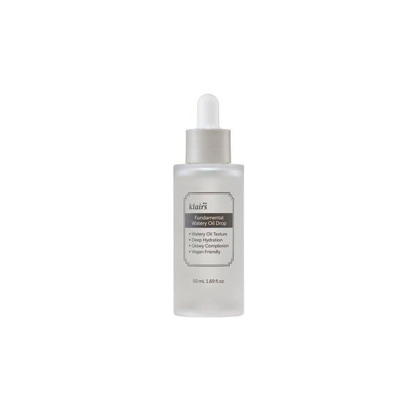 DearKlairs Fundamental Watery Oil Drop, 1.69 Fl Oz, water-based serum with the rich hydration of a facial oil