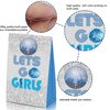 HAPPARTY Dancing Queen Party Favor Gift Bags 24Pcs with Disco Ball Stickers,for Dancing Queen 17th Birthday Goodie Bags Music Opera Mia Party Decorations,Blue Let's Go Girl Candy Treat Bags