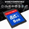 INDMEM SD Card 8GB, 8 Packs Class 10 8GB Flash Memory Card MLC Standard Secure Digital Cards Camera Card