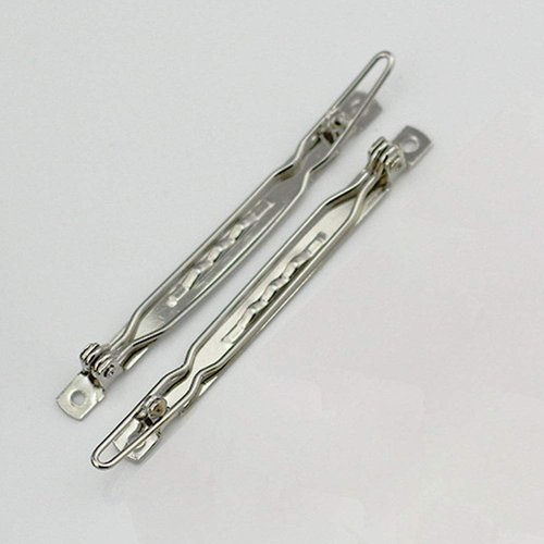 20 Pcs 2.36 Inch Blank Hair Clips Metal Hair Frog Pin Barrette DIY Hair Clip Accessories for DIY Arts & Crafts Projects