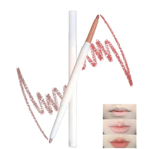 Okerker Double Ended Lip Liner - Waterproof Versatile Lip Liner & Contour, Nourishing Formula, Long Lasting Matte Finish, Effortless Application for Bigger and Fuller Lips (#1 NUDE)