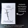 The Positive Christian Jesus Cross Necklace - Adjustable 20" Stainless Steel Jesus Necklace - Silver Christian Jewelry - Faith Jewelry Gift for Christmas, Wedding, Anniversary