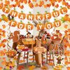 Thankful for You Banner Thanksgiving Banner with Fall Leaves Garland for Friendsgiving Party Decorations Friendsgiving Decorations Thanksgiving Party Decorations Thanksgiving Decorations