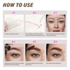 GEUUFEA Eyebrow Stamp Stencil Kit, Waterproof 1 Step Brow Stamp Kit, Shaping Brow Powder for Beginner, with 12 Popular Reusable Eyebrow Stencils & 2 Eyebrow Brushes