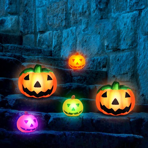 APODESS Pumpkin Decorations,Halloween Crafts Pumpkin Make Your Own Pumpkin Lamp Kit DIY Gift for Kids Boys Girls Ages 4-8 8-12 Painting Kit for Halloween Decor
