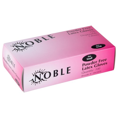 Noble 4.5 Mil Thick Powder-Free Disposable Latex Gloves For Food Service, 100-Pack, Small