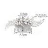 Latious Crystal Bride Wedding Hair Comb Silver Pearl Hair Pieces Rhinestones Bridal Hair Accessories for Women and Girls