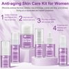 Gifts for Women,Anti Aging Skin Care Set,Reduce Wrinkles & Hydrate Skin,Facial Cleanser,Toner,Cream,Serum,Eye Cream Skincare Gift Set,Wife Mom Women Gifts for Christmas Stocking Stuffers,Skin Care Kit