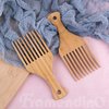 Framendino, 2 Pack Bamboo Combs Afro Hair Picks Beard Pick Men Wide Tooth Comb Curly Wavy Natural Thick Long Hair Hair Picks for Women Hair Styling