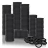 Ansnbo 120PCS Black Hair Ties, Seamless Thick Hair Bands Ponytail Holder, Elastic Hair Tie No Damage Crease Hairties Soft Hair Ties for Women