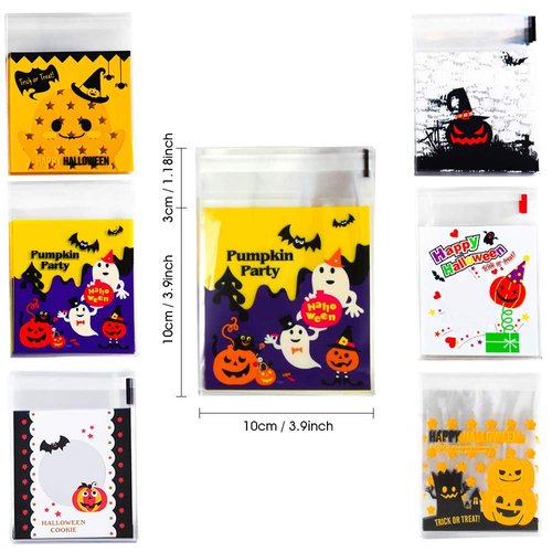 300 Pcs Christmas Self-Adhesive Candy Bag Cookie Bag with Snowflake Elk Sock Pattern for Party Supplies Decoration…