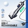 SUPRENT Hair Clippers for Men Professional, Cordless High-Performance Clippers for Hair Cutting, USB-C Rechargeable Mens Hair Clippers with LED Display Trimmer for Barbers & Home Haircut Use