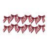 Pre-Tied Burgundy Organza Bows - 4 1/2" Wide, Set of 12, Craft Ribbon Bow, Satin Edge, Wedding Embellishments, Party Favors, Gift Basket, Birthday, Fall Decor, Christmas, Valentine's Day
