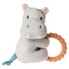 Mary Meyer Soft Baby Rattle with Soothing Teether Ring, 6-Inches, Jewel Hippo