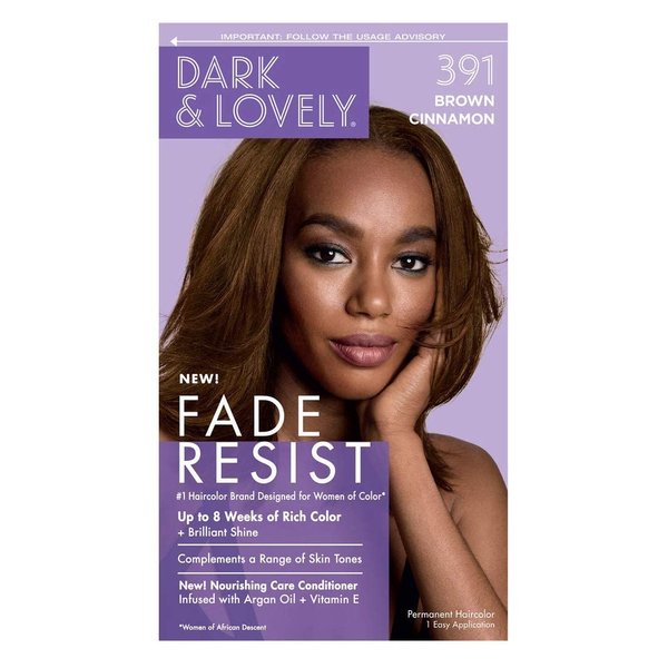 Dark & Lovely Hair Color Fade Resist 391 [Brown Cinnamon] (Pack of 4)
