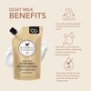 Dionis Goat Milk Skincare Body Lotion 16.9oz Refill Pouch, Cruelty Free Clean Ingredients & Dermatologist Tested Lotion for Dry Skin, Hydrating & Deeply Moisturizing Rich in Vitamins, Vanilla Bean