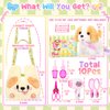 NINAOR Plush Dog Toys for Kids with Crossbody Bags, Puppy Toys Robot Dog with Leash Walking Barking Tail Wagging, Pretend Play Pet Care Cute Stuff Electronic Interactive Toddler Toys Birthday Gifts