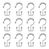 Maytex Shower Curtain Hooks, Shower Curtain Rings, Rust-Resistant Decorative Double Roller Glide Shower Hooks, Shower Rings for Bathroom Shower Rods, Curtains, Liners, Set of 12, Brushed Nickel