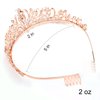 AOPRIE 50 Fabulous Birthday Crown Sash for Women Rose Gold Birthday Tiara for Girls 50th Birthday Gifts Decoration for Women Princess Crown Rhinestone Headband Happy Birthday Accessories
