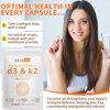 MXCZBSM Vitamin D3 K2 Supplement Softgel, Vitamin D3 K2 Softgel with 10000 IU Supports Immune, Heart, Teeth & Bone Health, Free of GMO, Gluten, Soy