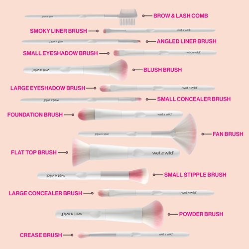 wet n wild Foundation Brush, Flat Makeup Eyeliner Brush, Ultra-Thin Precision, Ergonomic Handle