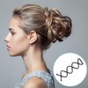 CustomyLife 15Pcs Black Spiral Hair Pins, Non-Scratch Twist Bobby Pins Round Decorative Hair Bun Clips Accessories for Women