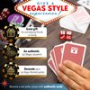 Pre-Owned Professional Playing Cards from Las Vegas - 8 Decks, Bridge Size, Plastic Coated, Retired Casino Table Games Collection, Standard 52-Card Poker Deck Set