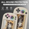 Silicone Case Compatible with Anbernic RG40XX H, Anti-Scratch, Washable, Shockproof Protective Cover for RG40XX H Handheld Game Console with Lanyard - White
