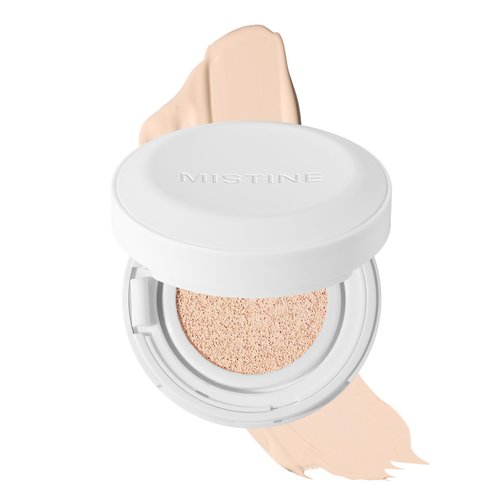 MISTINE Magic Air Cushion Foundation Glow Hydrating Finish Medium Coverage Foundation Makeup for Dry Skin,24H Hydrating Long-Lasting Waterproof Smudge Proof-Fair Ivory