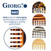 Giorgio G63 Detangling Comb for Women - Wide Tooth, Pocket and Travel Size for Thick Hair, Wet or Dry Everyday Care. Handmade, Saw-Cut, and Polished