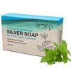 Ameo Life Peppermint Silver Soap with 30 ppm Silver - Naturally Cleanses the Skin, 4 oz Colloidal Silver Soap Bar for Women and Men