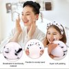 Wecoe 2pcs Skincare Headband For Washing Face Spa Makeup Face Wash Headband Cute White Black Cheetah Leopard Printed Puffy Sponge Bubble Headband Hair Accessories For Women Girls Kids Teens Gifts