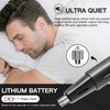 Lithium Ear and Nose Hair Trimmer Clipper for Men & Women, USB Rechargeable Professional Eyebrow Trimmer, Smart Cleaning System Waterproof Painless Facial Hair Remover