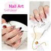 GAOY Gel Nail Polish Art Liner, 6 Classic Colors Black White Gold Silver for Nail Paint Design with Thin Brush DIY French Manicure and Pedicure at Home