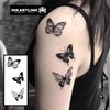 INKARTLINK semi-permanent temporary tattoos, realistic tattoos, tattoos for cool girls, gifts for girls, waterproof and non-reflective, exquisite packaging, unique design (Dark Butterfly)
