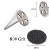 100pcs Sandpaper Disc and 1pcs Metal Bit, 3/32 Shank Replaceable Pedicure Sanding Disc Bit for Dead Skin Callus Removal Electric Foot File Tools (80# (Coarse))