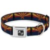 Buckle-Down Arizona Flag Distressed Painting Dog Collar Bone