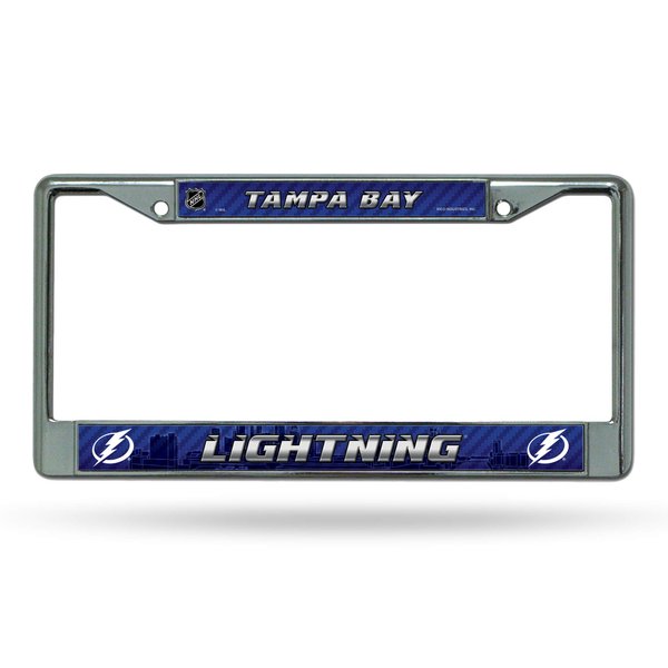 Rico Industries NHL Tampa Bay Lightning Standard Chrome License Plate Frame , 6 x 12.25"