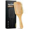 Combetter Hair Brush, Eco Friendly Bamboo Hairbrush-Smooths & Detangling for All Hair Types, Natural Wood Bristle Massage Comb for Women Men & Kids