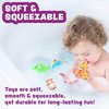 Tub Works® Rainforest™ Mold Free Bath Toys, 6 Pack | Sealed, No Hole Bath Toys Design Keeps Moisture Out | Soft, Squeezable & Float on Water | Easy-Grip Baby & Toddler Bath Toys | Great Baby Pool Toys